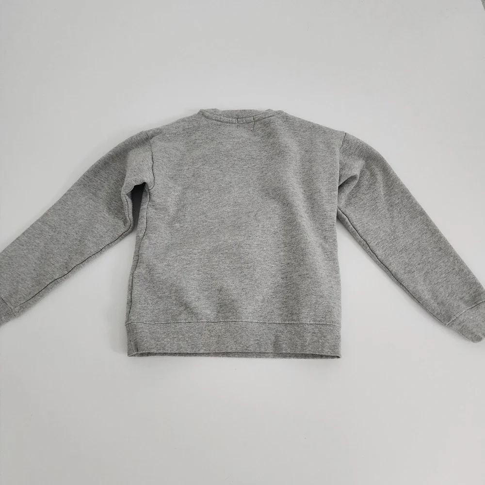 Disney Stitch Graphic Fleece Sweatshirt Heather Gray Kids Size‎ 5/6